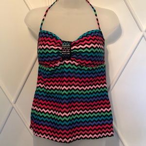 Chevron Tankini Swim Top